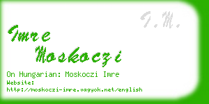 imre moskoczi business card